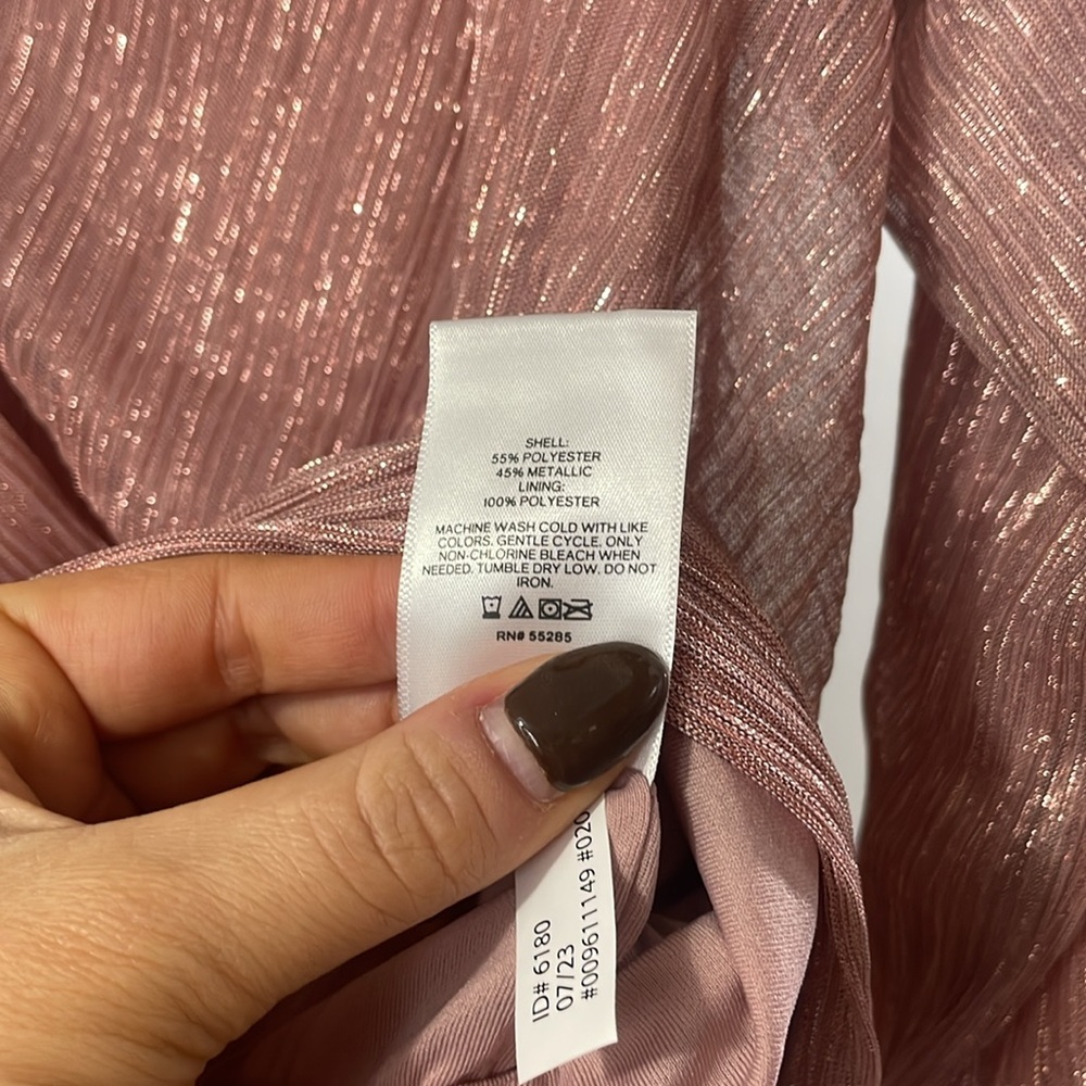 Express Pink Wrap Top - Picture 6 of 7